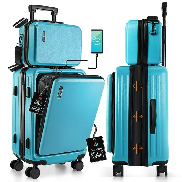 Blue luggage set online