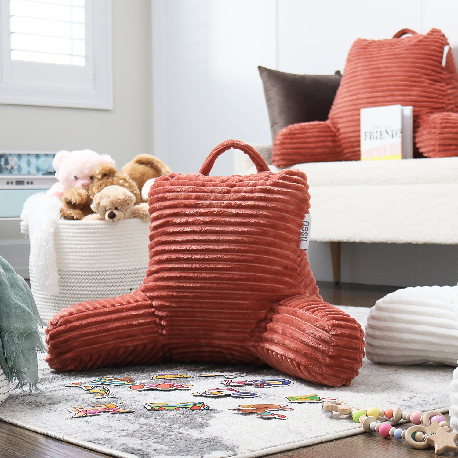 Shredded Memory Foam Backrest Pillow With Arms Walmart Bed Chair