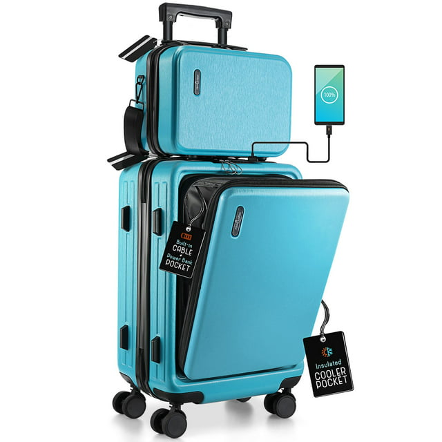 Teal suitcase on sale