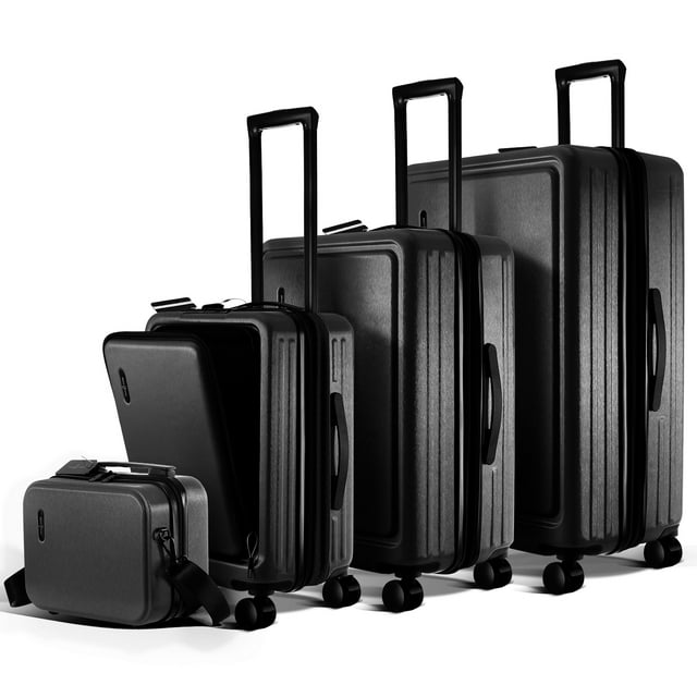 StorageBud 4 Piece Hardshell Exapandable Luggage Set Spinner Luggage