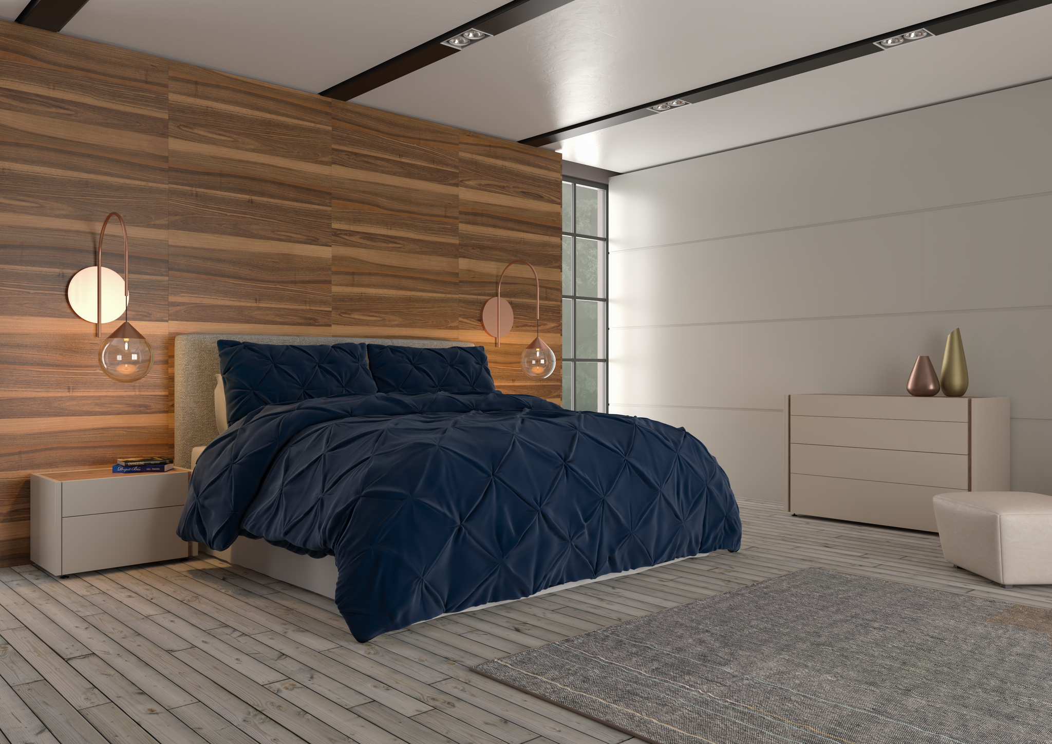 Nestl3PiecePinchPleatComforter