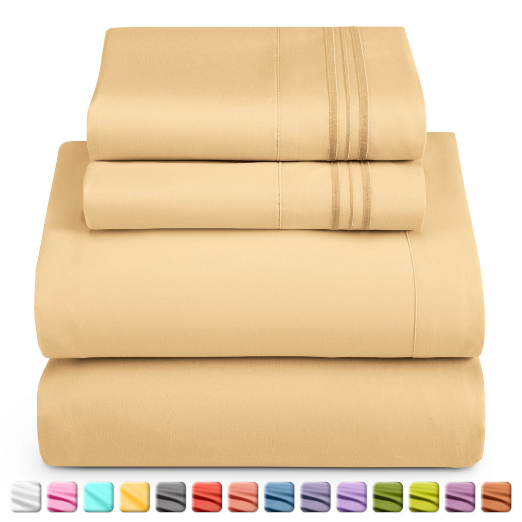 Nestl Queen Sheet Set - 4 Piece Bed Sheets for Queen Size Bed, Deep Pocket,  Hotel Luxury, Extra Soft…See more Nestl Queen Sheet Set - 4 Piece Bed